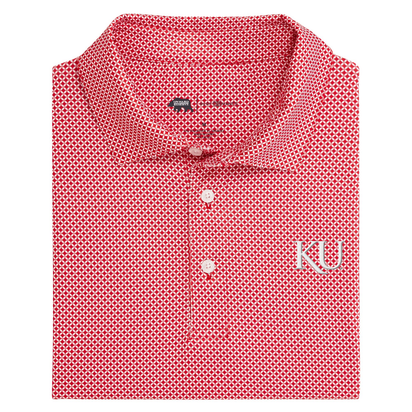 Kansas KU Scope Printed Performance Polo