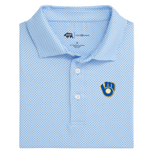 Brewers Cooperstown - 1978 Glove Scope Printed Performance Polo - Sky