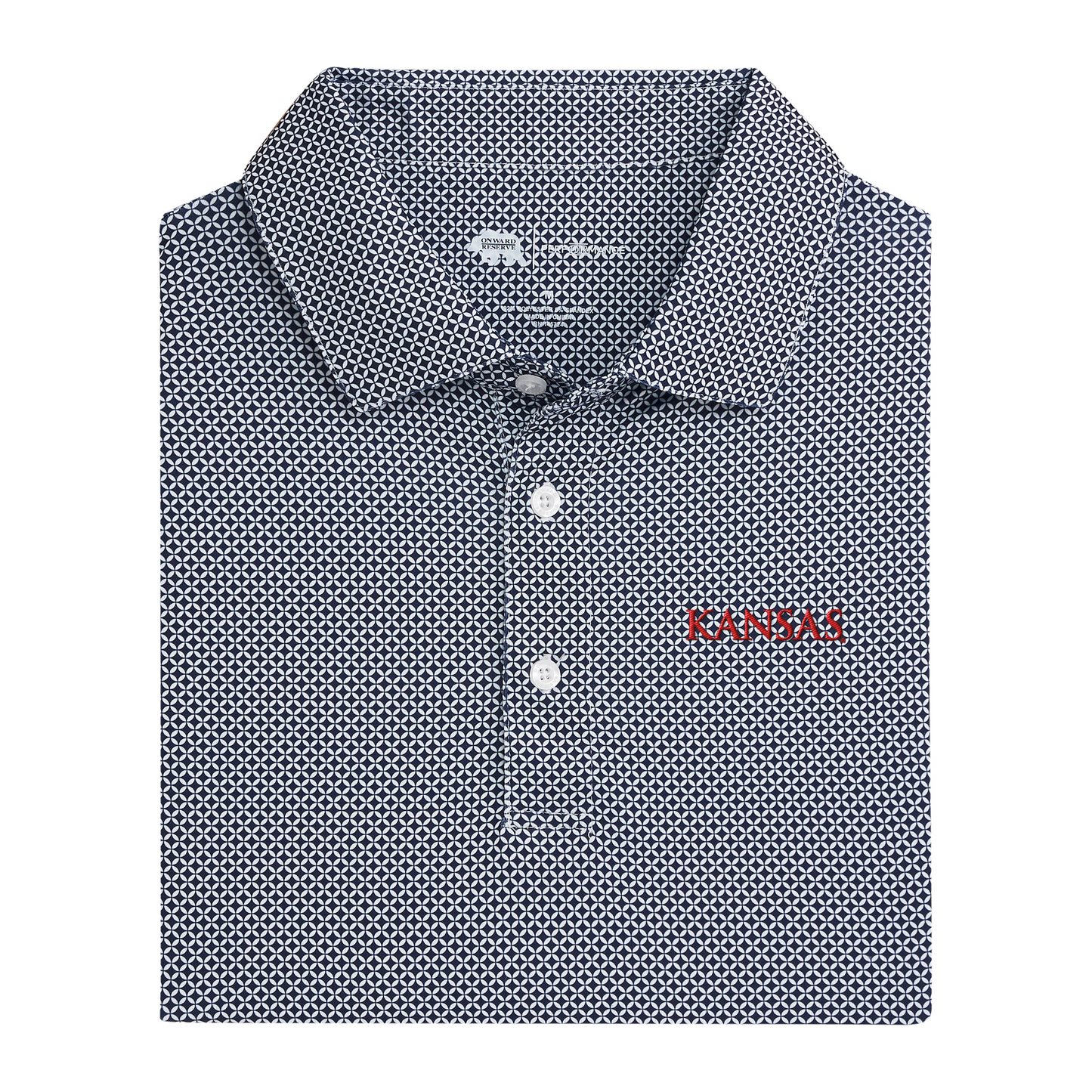 Kansas Wordmark Scope Printed Performance Polo - Naval Academy