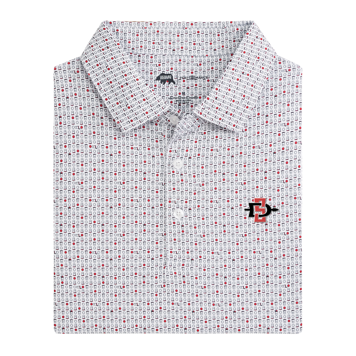 San Diego State SD Tailgate Games Printed Performance Polo