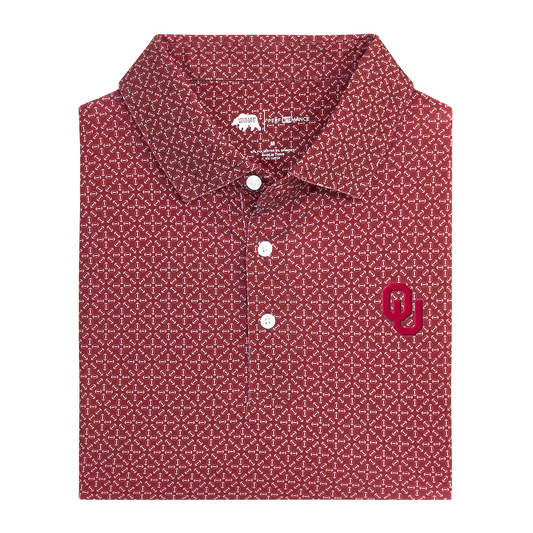 Oklahoma OU Gameday Printed Performance Polo