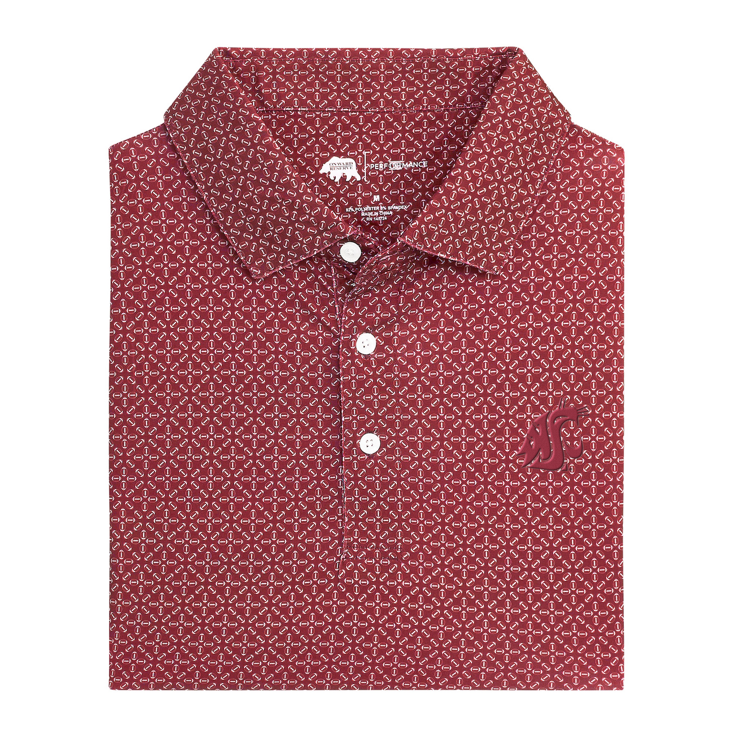 Washington State Cougar Gameday Printed Performance Polo