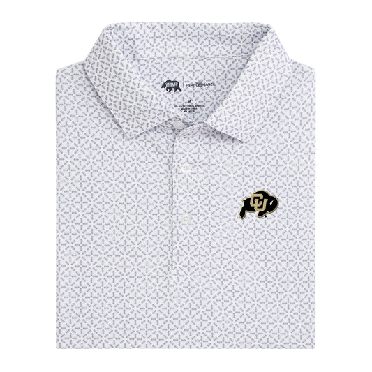 Colorado Buffalo Gameday Printed Performance Polo - White