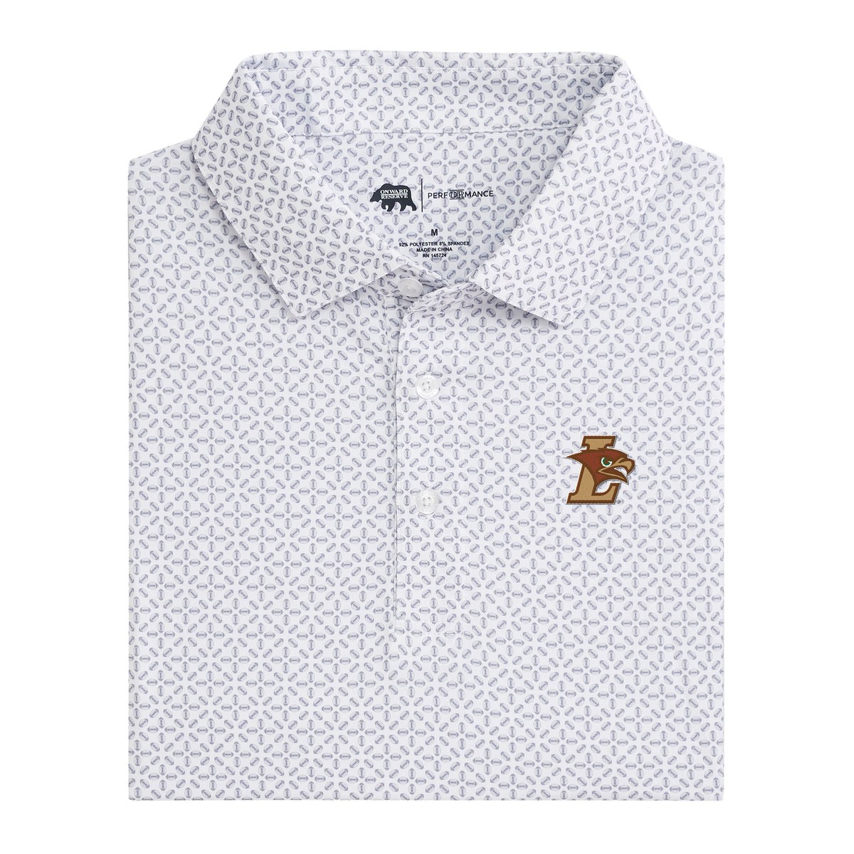 Lehigh Athletics Gameday Printed Performance Polo - White