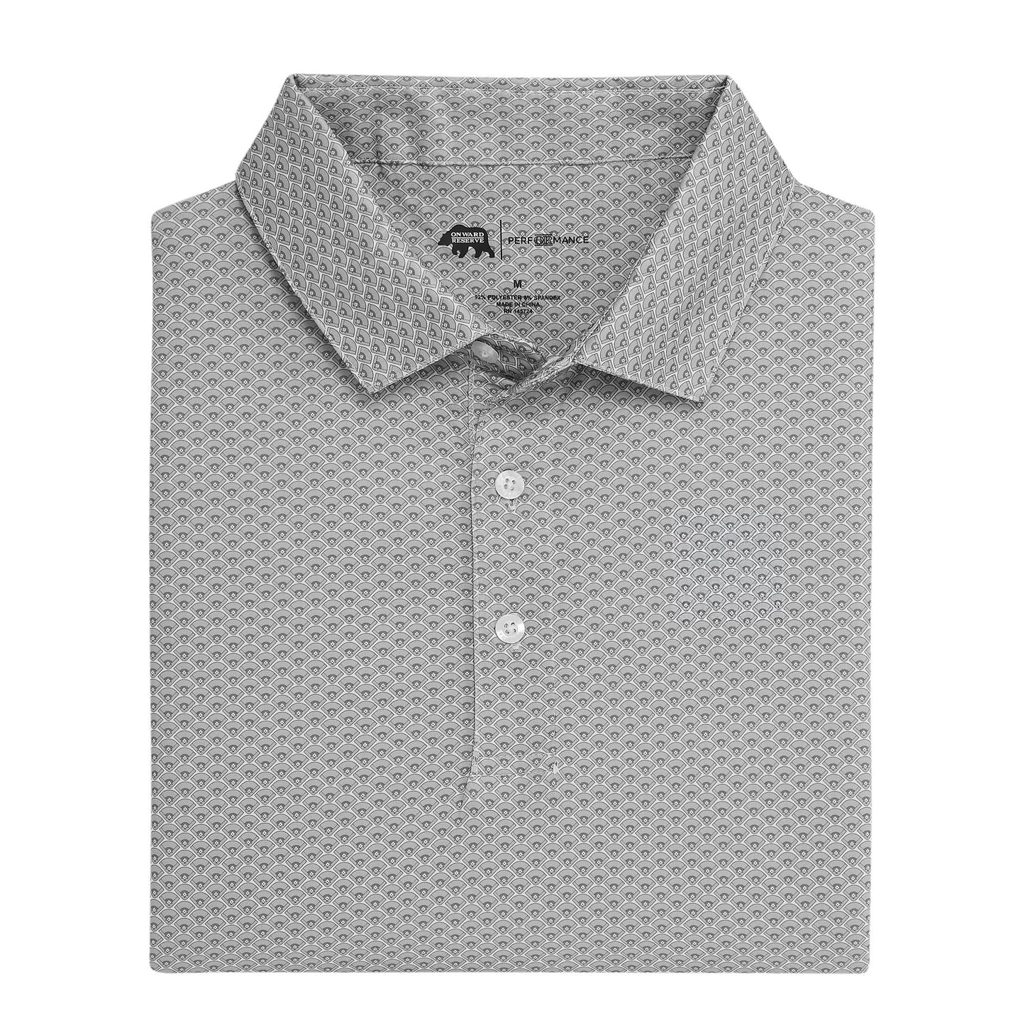 Home Team Printed Performance Polo - Harbor Mist