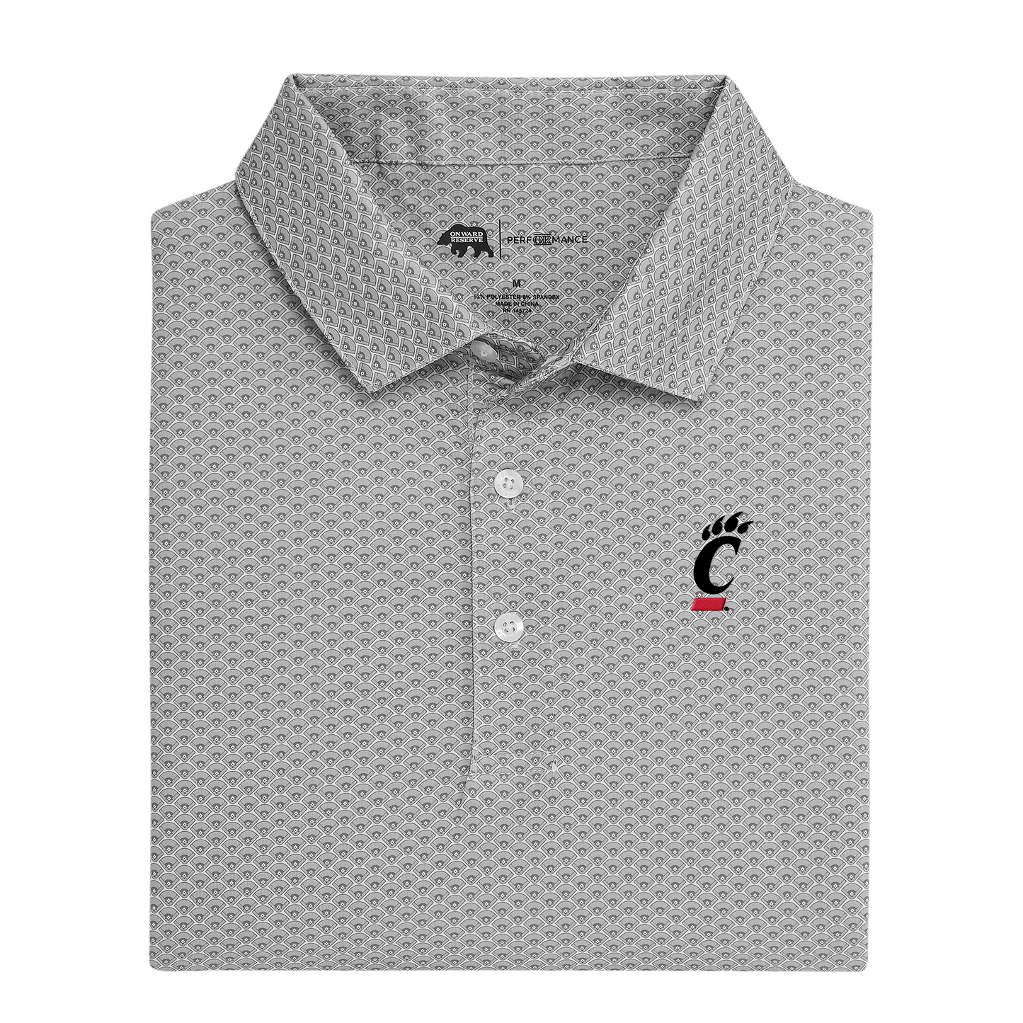 Cincinnati C Home Team Printed Performance Polo - Harbor Mist