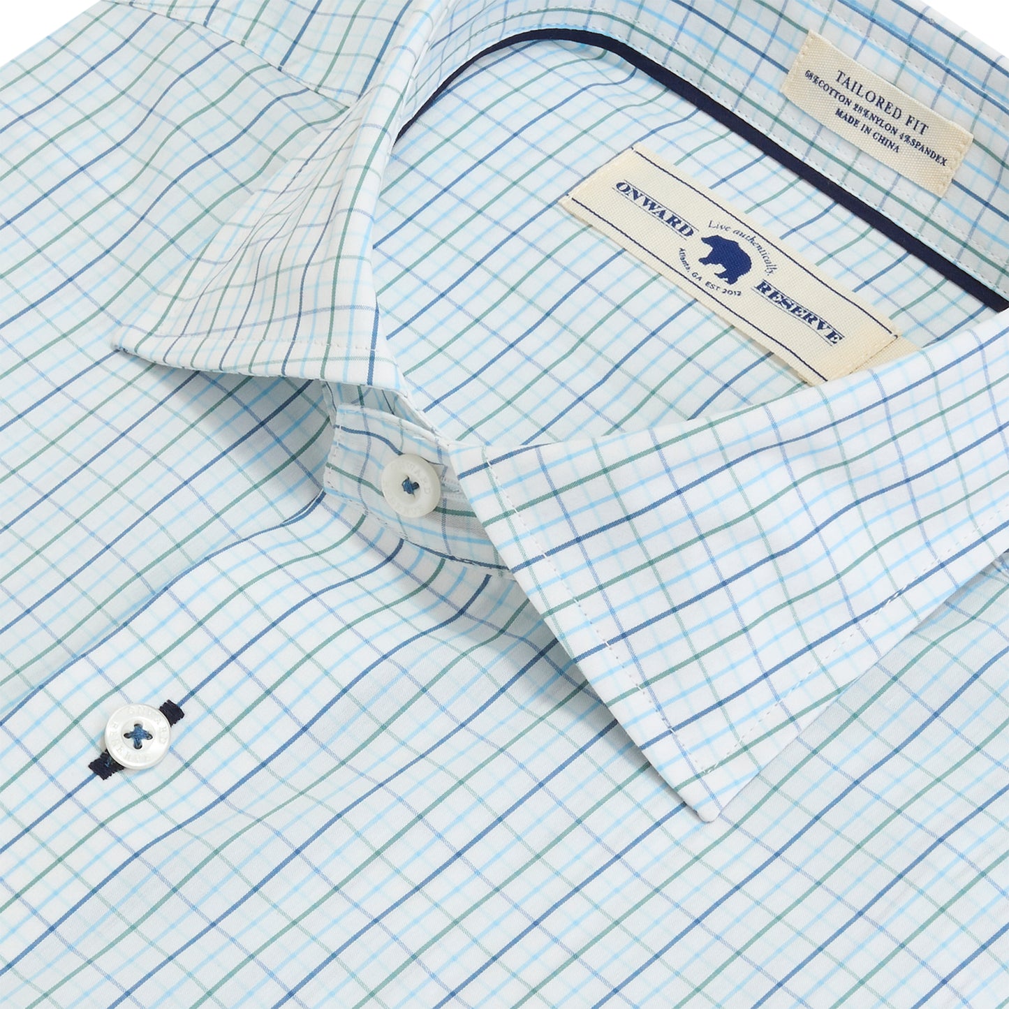 Bennett Tailored Fit Spread Collar - Duck Green