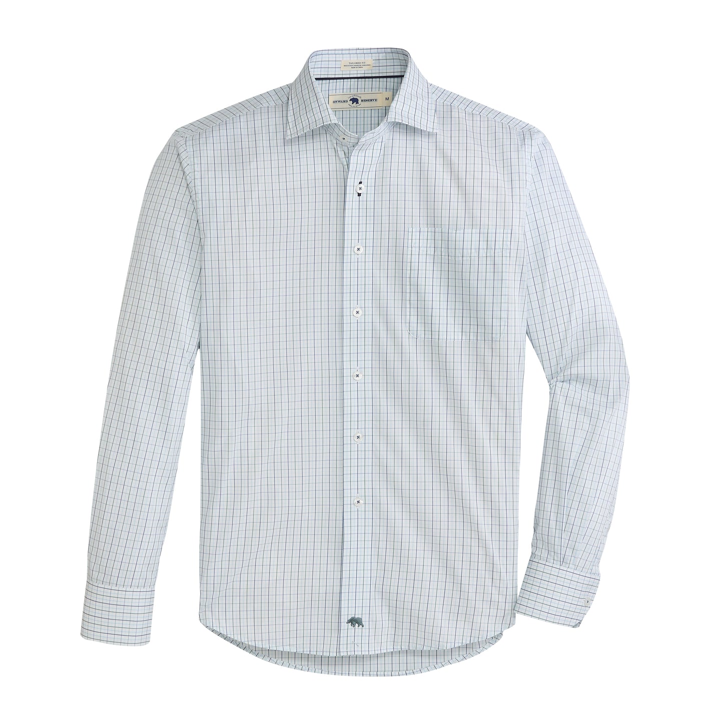 Bennett Tailored Fit Spread Collar - Duck Green