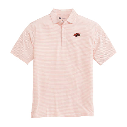 Birdie Stripe Oklahoma State Performance Polo - Orange