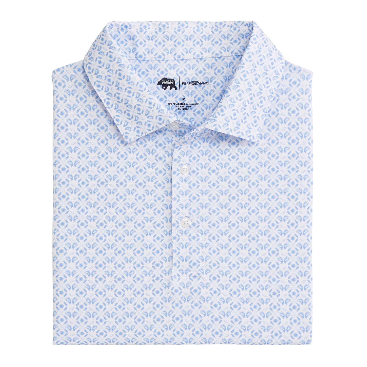 Oyster Roast Printed Performance Polo - Clearwater