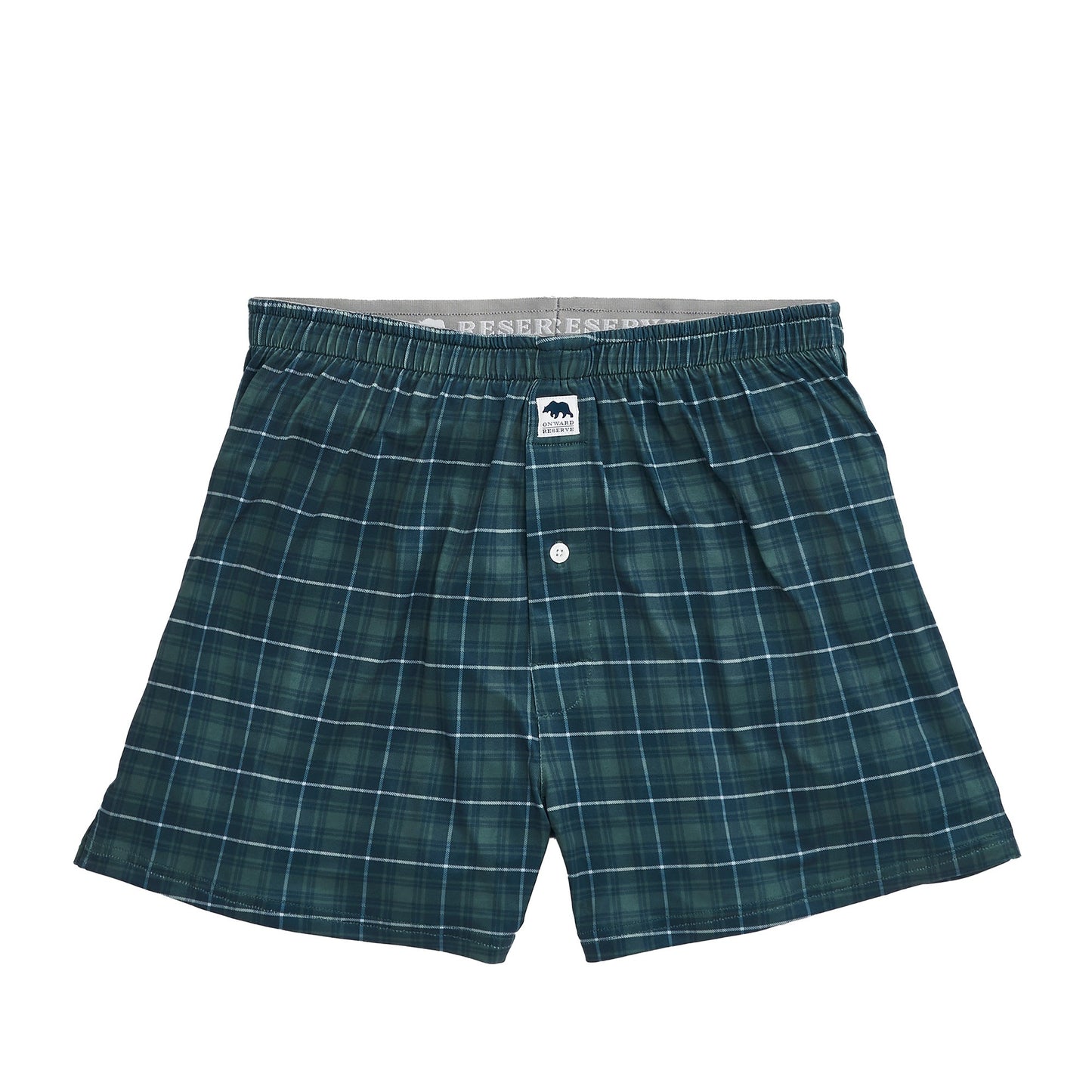 Dutton Plaid Performance Boxer - Dark Forest