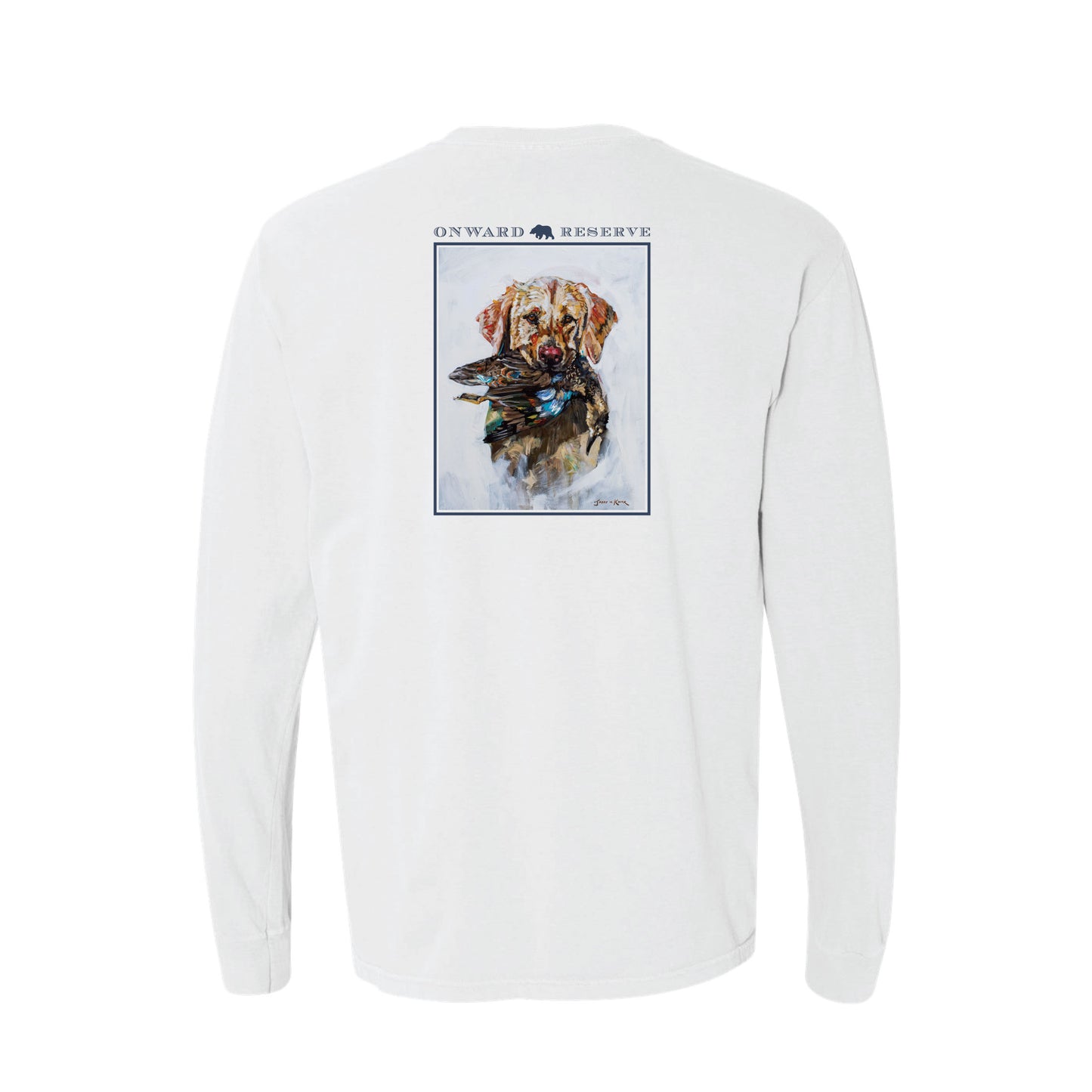 Long Sleeve Duck Dog Tee - White