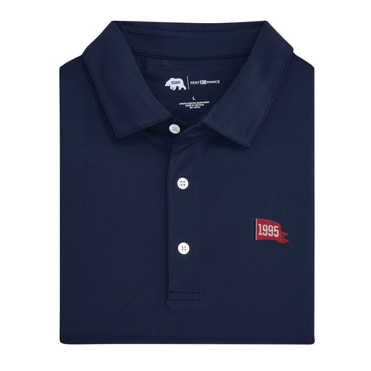 1995 World Series Pennant Solid Performance Polo - Classic Navy