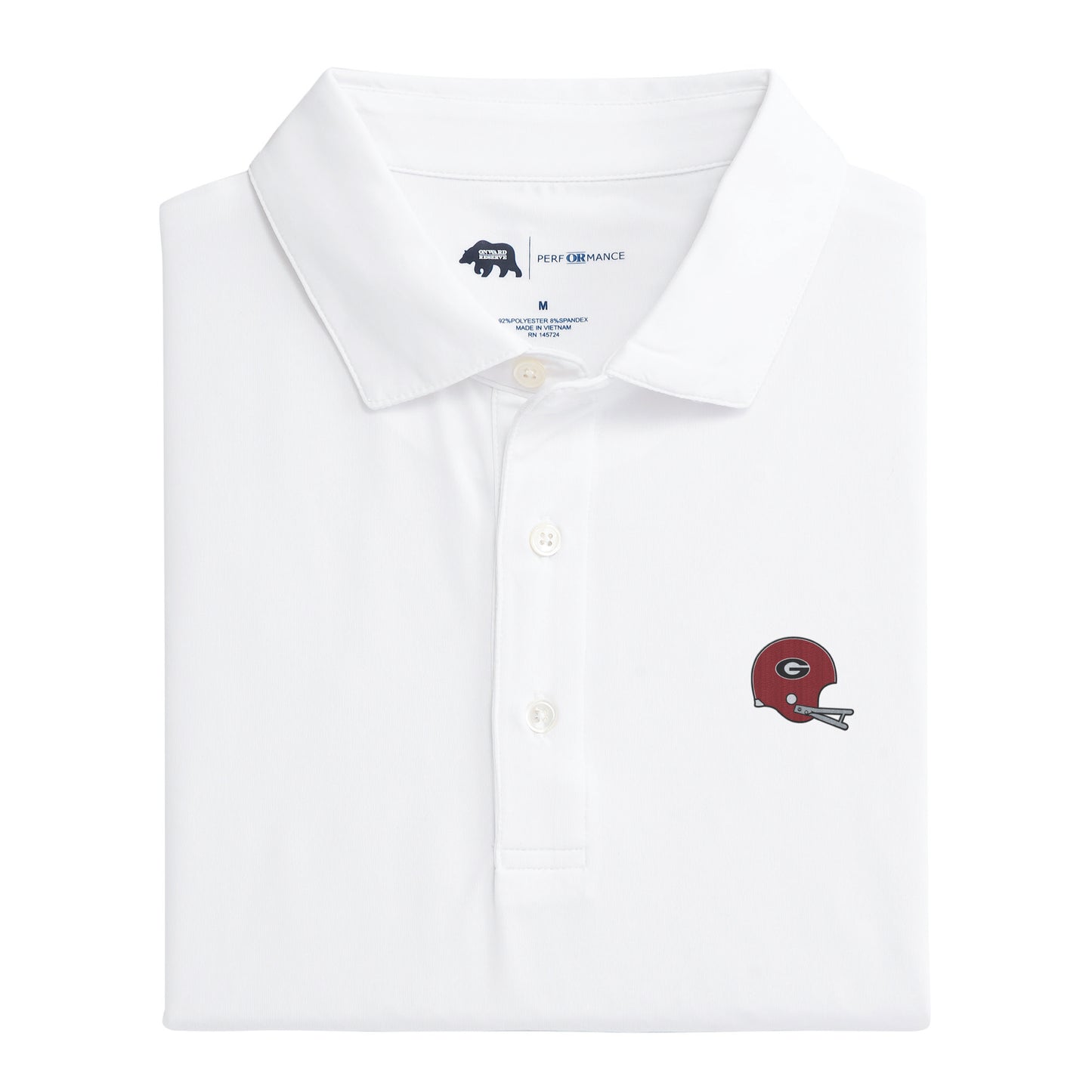 Vintage Helmet Solid Performance Polo - White