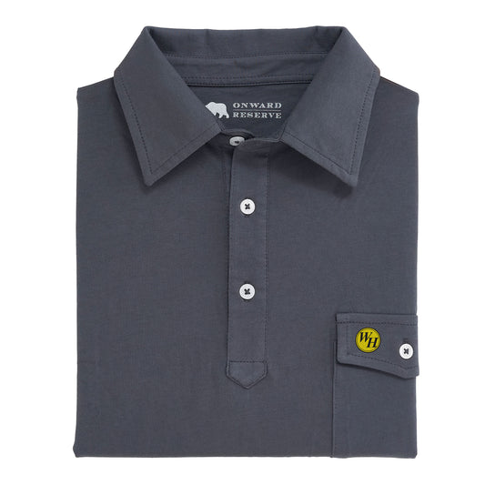 "WH" Waffle House Old School Polo - Ombre Blue