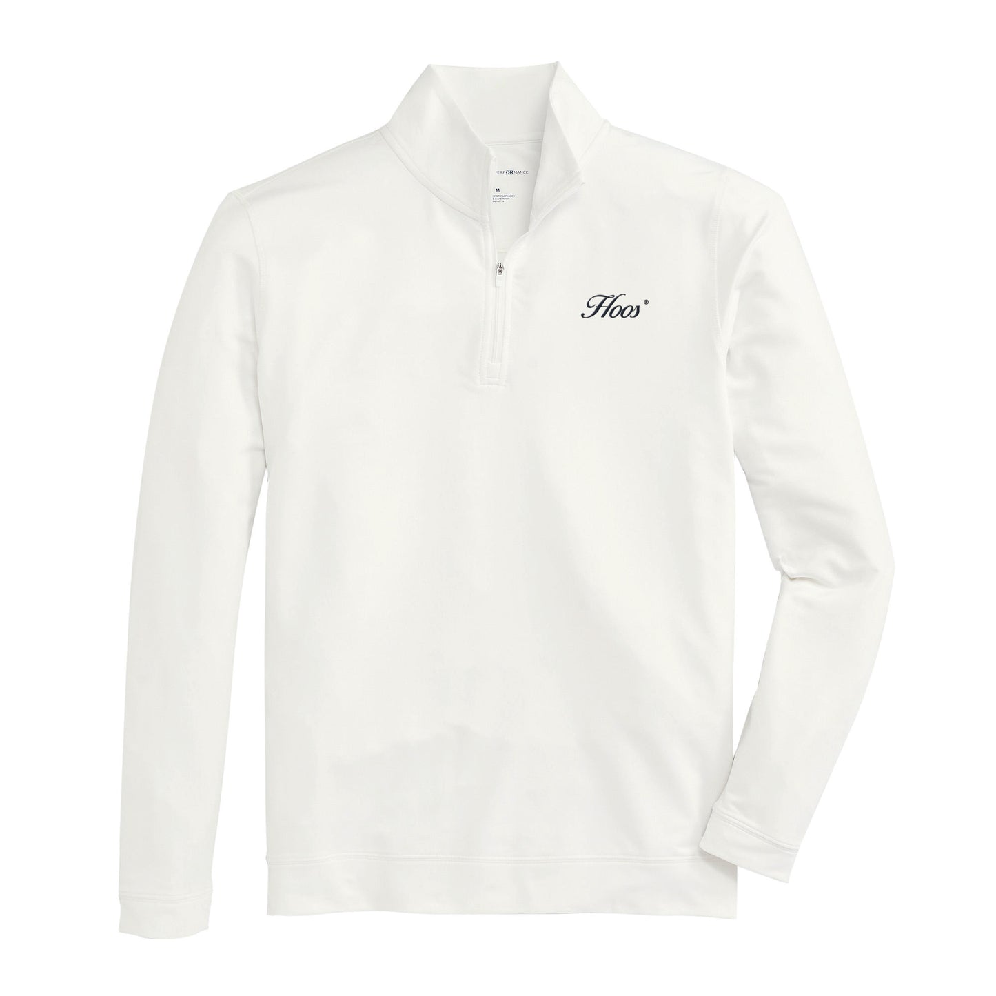 Hoos Vintage Script Flow 1/4 Zip Pullover - White