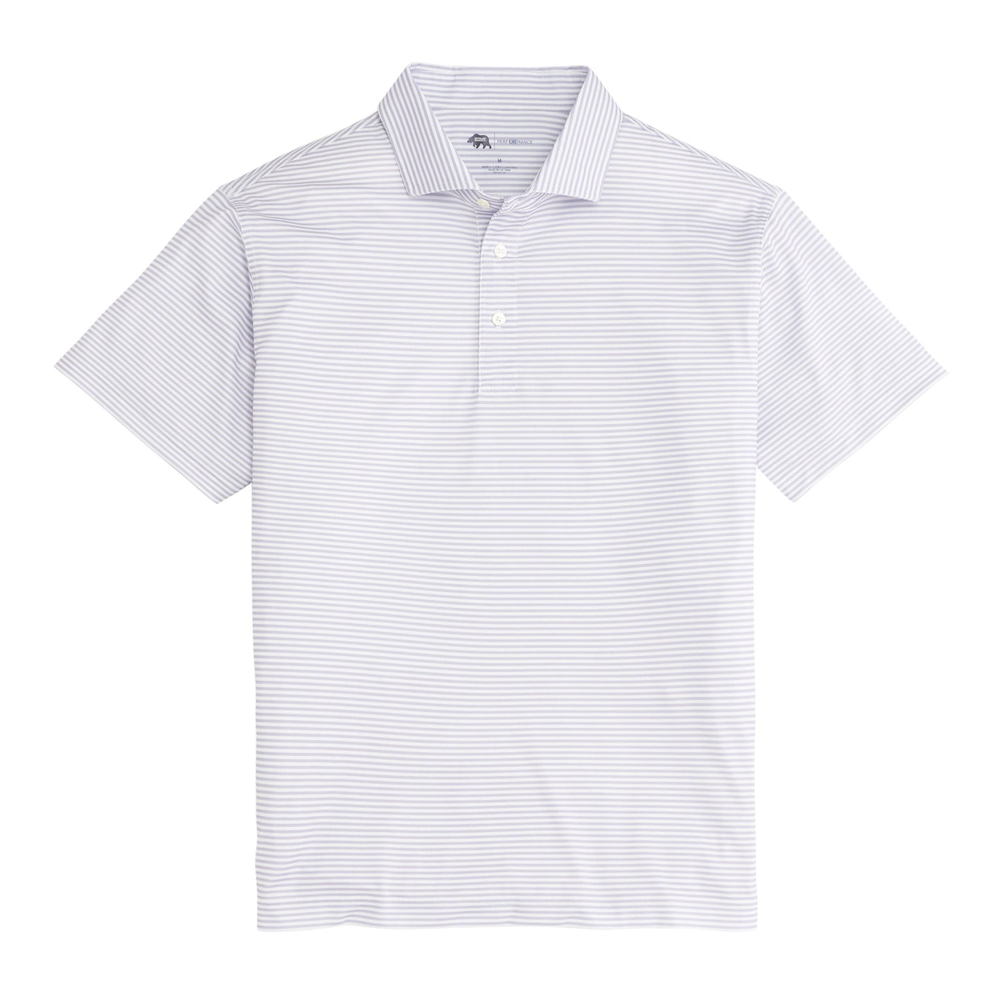 Echo Stripe Performance Pique Polo - Iris