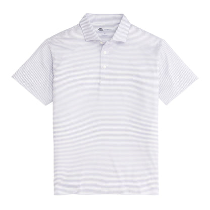 Echo Stripe Performance Pique Polo - Iris