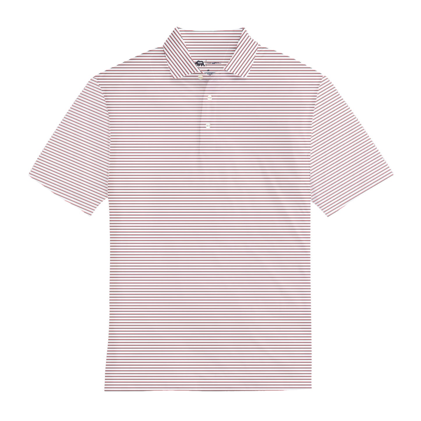 Scout Stripe Performace Polo - Red