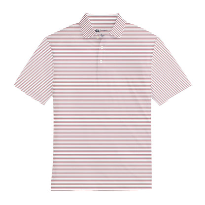 Scout Stripe Performace Polo - Red