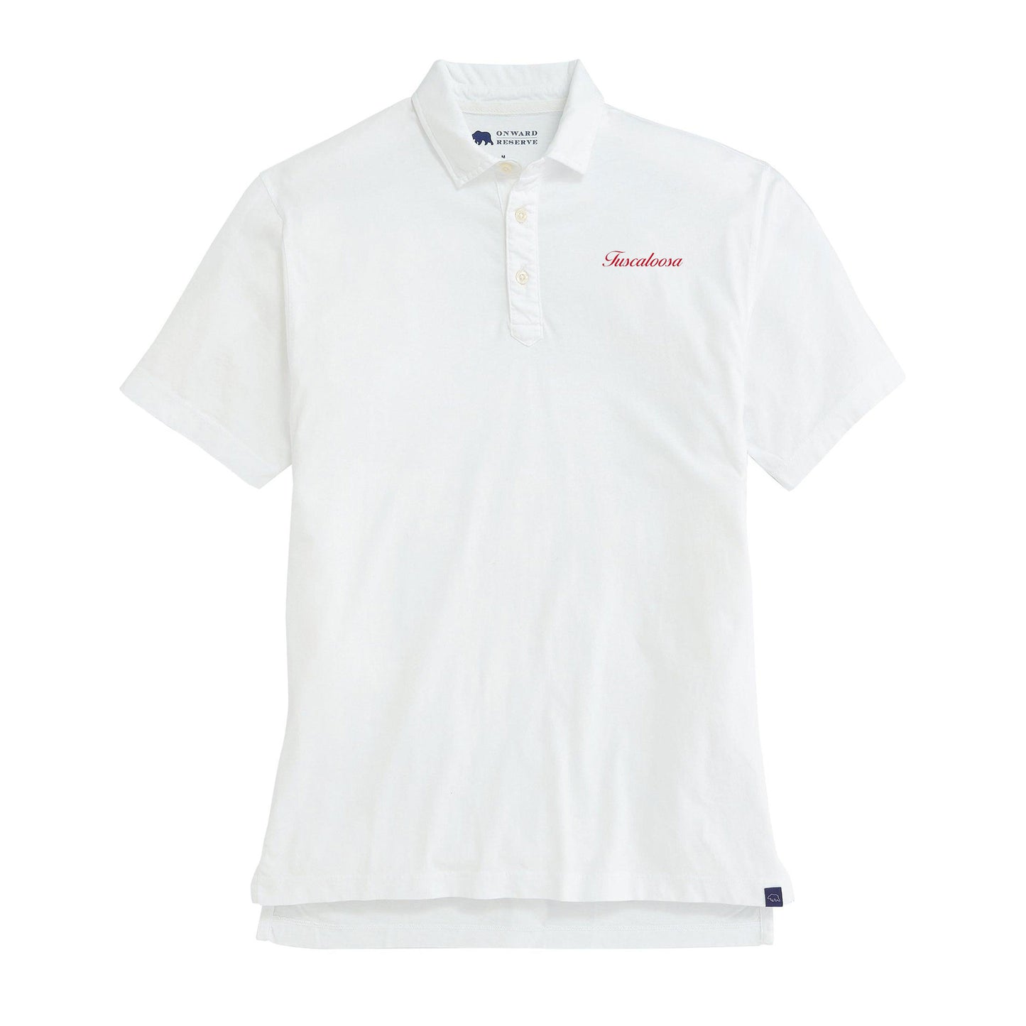 Tuscaloosa Town Script S/S Perry Polo - White