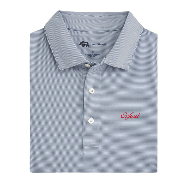 Oxford Town Script Blade Stripe Performance Polo True Navy Onward