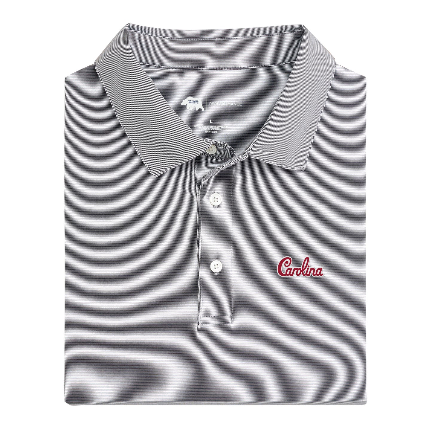 University of South Carolina Script Hairline Stripe Performance Polo