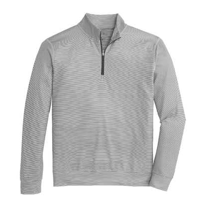Hairline Stripe Printed Performance 1/4 Zip - Black