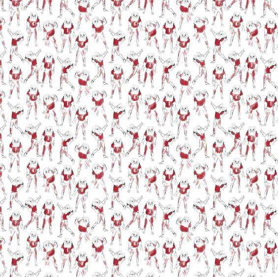 Georgia Hairy Dog Youth Printed Performance Polo - White