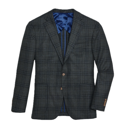 Deep Grass Plaid Sport Coat