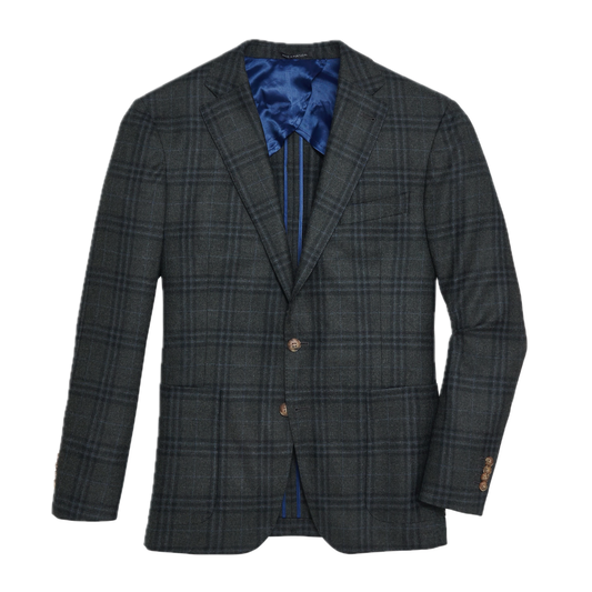 Deep Grass Plaid Sport Coat