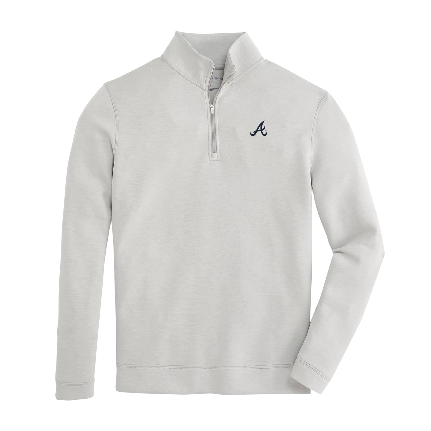 Braves Script A Yeager Performance 1/4 Zip - Black