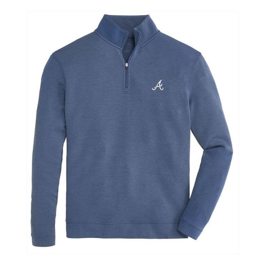 Braves Script A Yeager Performance 1/4 Zip - Black