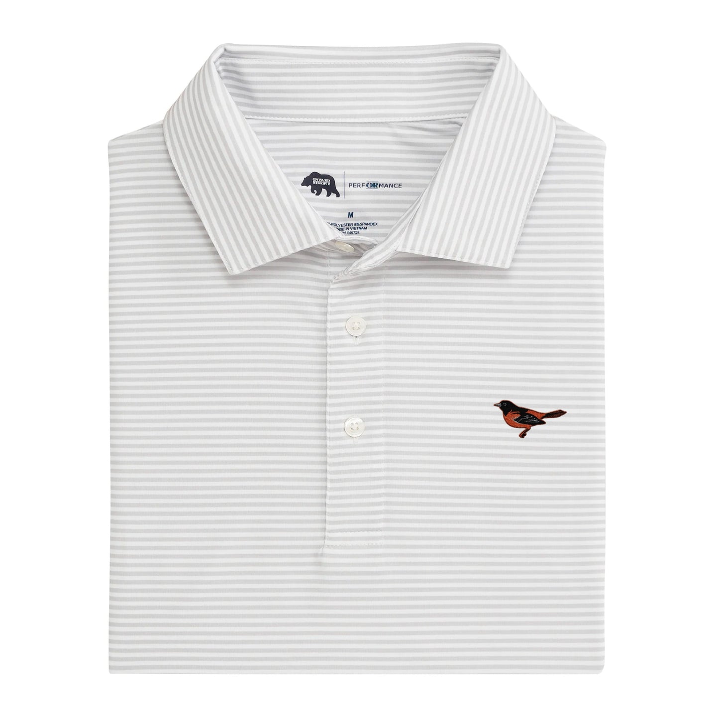 Orioles Cooperstown 2009 Oriole Echo Stripe Performance Polo