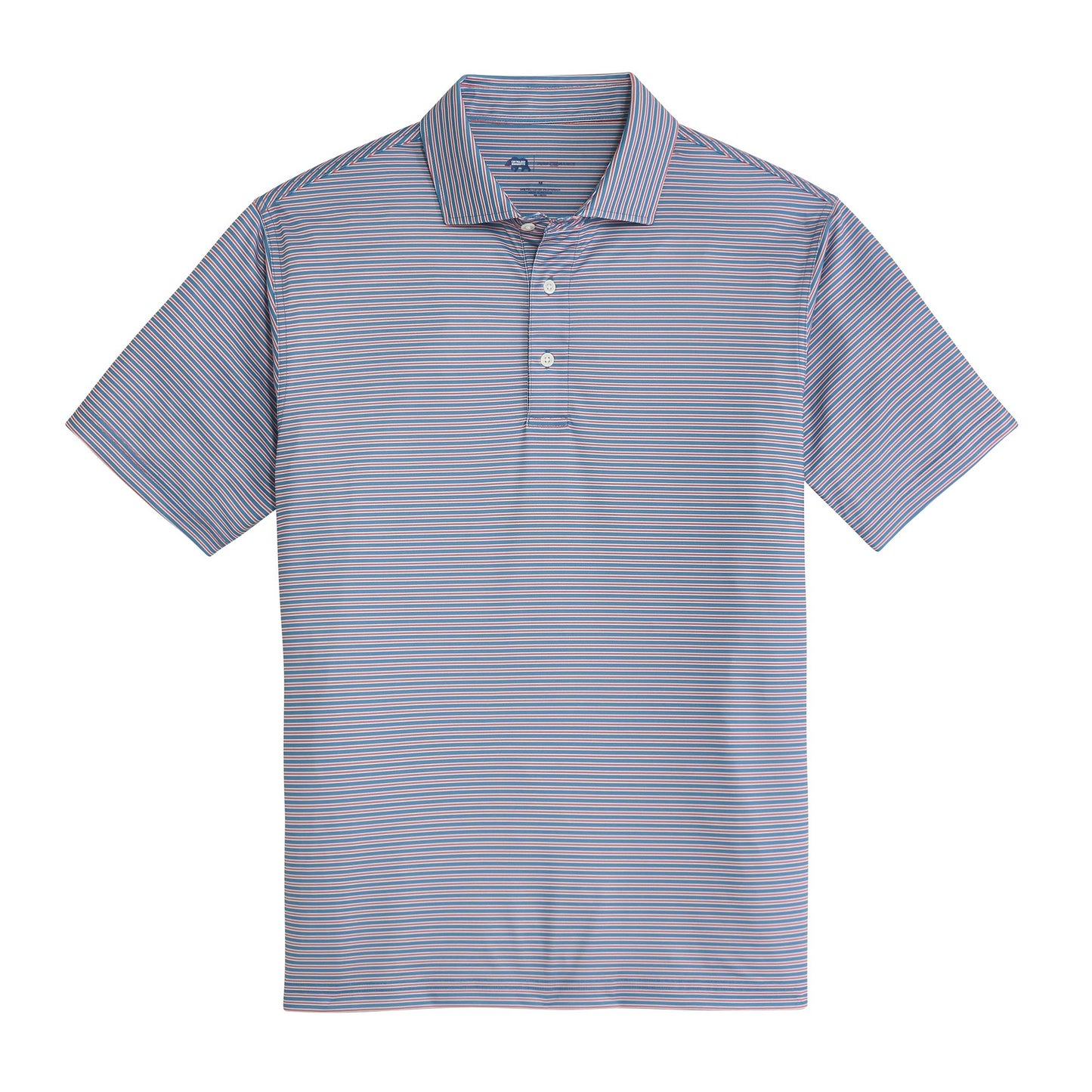 Trophy Stripe Performance Pique Polo - Captains Blue