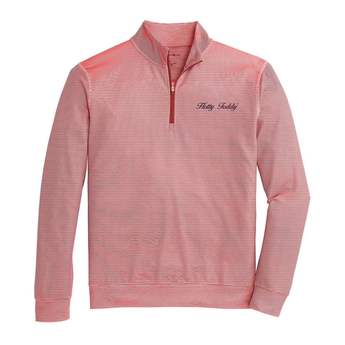 Ole Miss Hotty Toddy Vintage Script Hairline Stripe Printed Performance 1/4 Zip