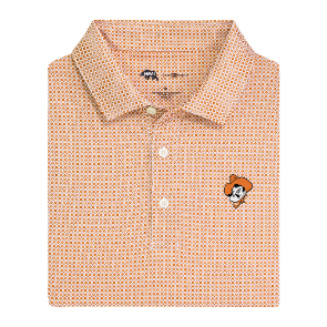 Oklahoma State Pistol Pete League Printed Performance Polo - Orange