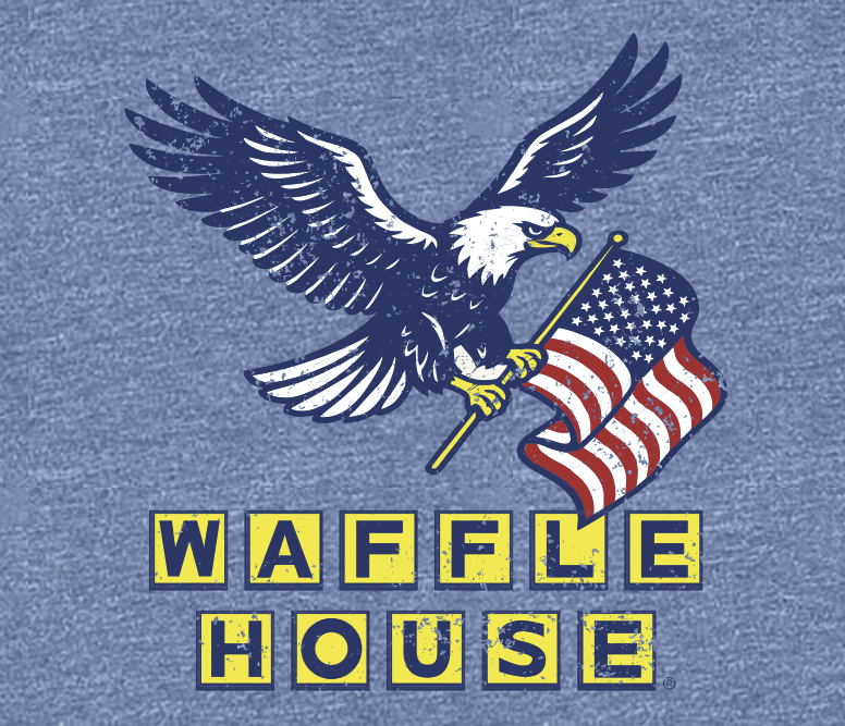 Waffle House USA Vintage Wash Tee - Sport Blue