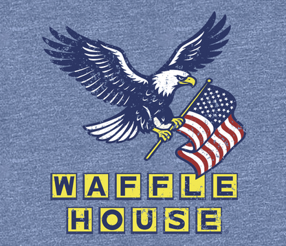 Waffle House USA Vintage Wash Tee - Sport Blue