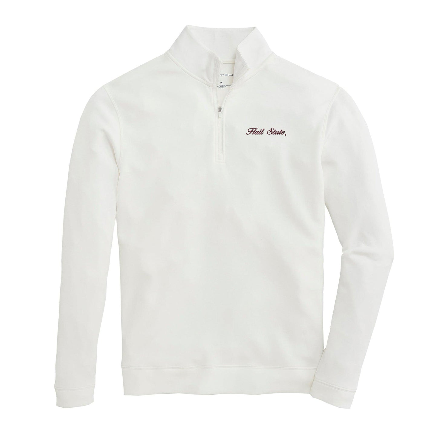 Mississippi State Hail State Vintage Script Yeager Performance Pullover - White