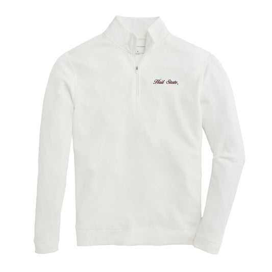Mississippi State Hail State Vintage Script Yeager Performance Pullover - White