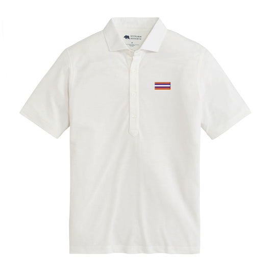 Clemson Uniform Stripe Links Polo - White