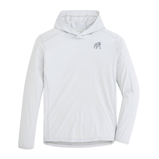 UGA Standing Bulldog Audible Trail Performance Hoodie - Harbor Mist