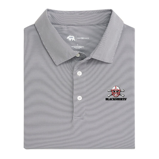 Nebraska Blackshirts Hairline Stripe Performance Polo - Nine Iron