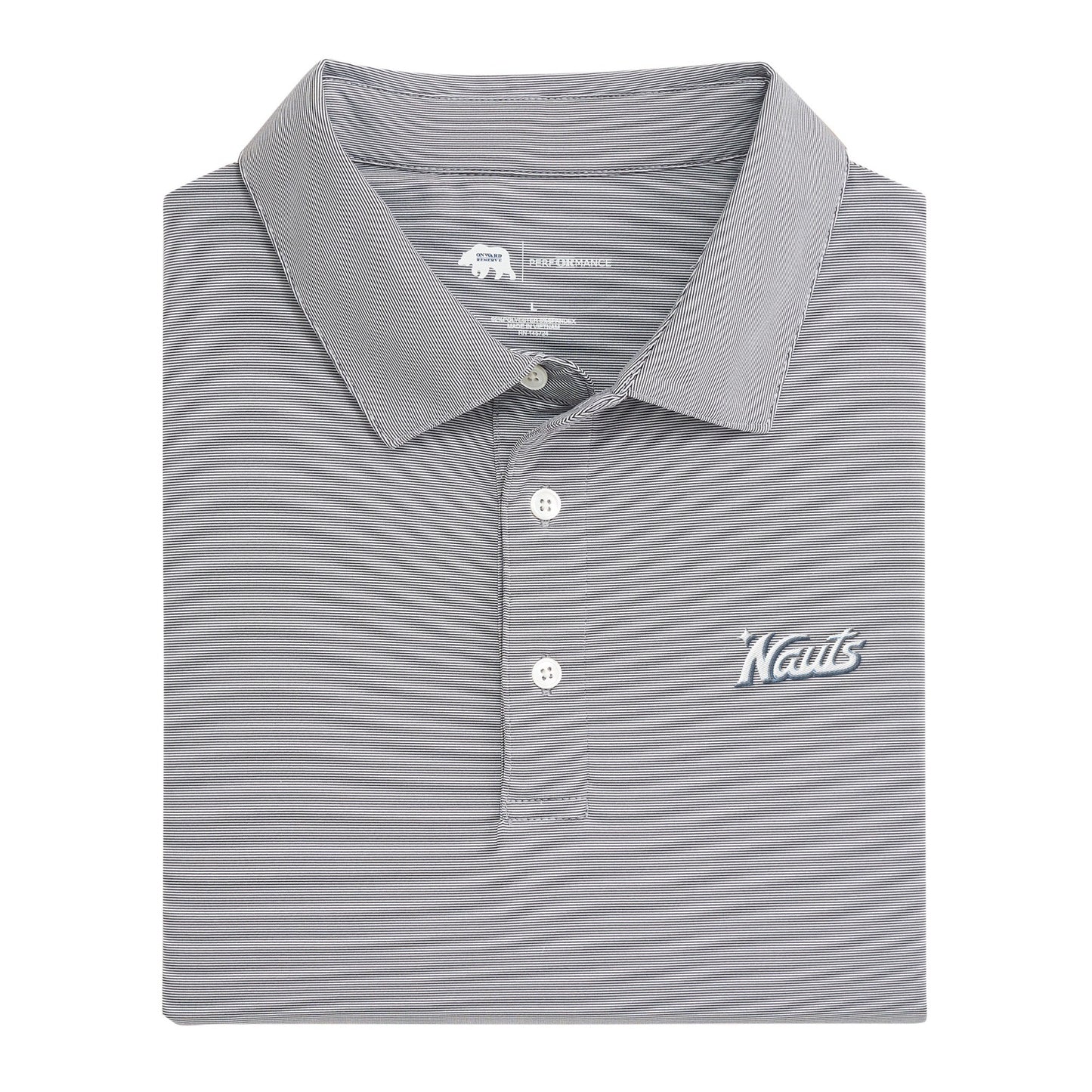 UCF Nauts Hairline Stripe Performance Polo - Nine Iron