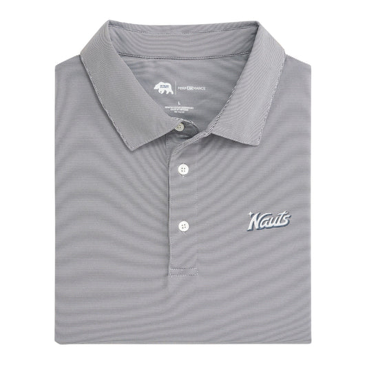 UCF Nauts Hairline Stripe Performance Polo - Nine Iron