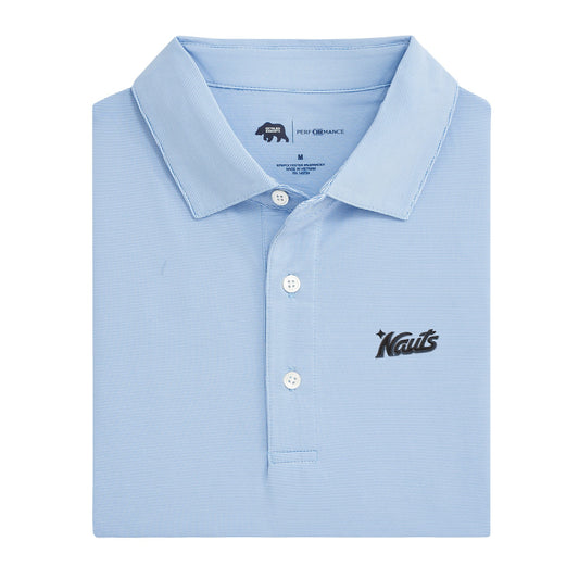 UCF Nauts Hairline Stripe Performance Polo - Sky