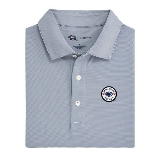 Penn State Hockey Hairline Stripe Performance Polo - True Navy