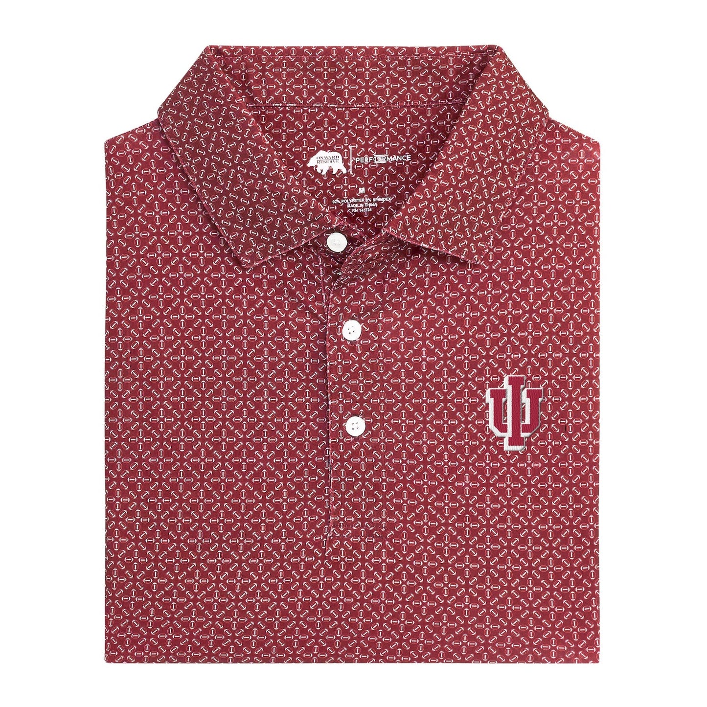 Indiana Vintage IU Gameday Printed Performance Polo - Crimson