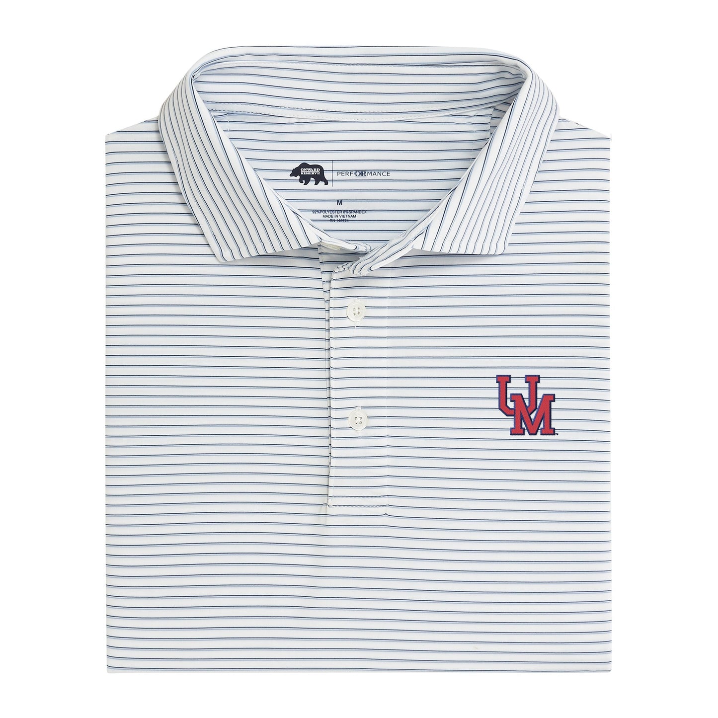 Ole Miss Vintage UM Scout Stripe Performance Polo - True Navy